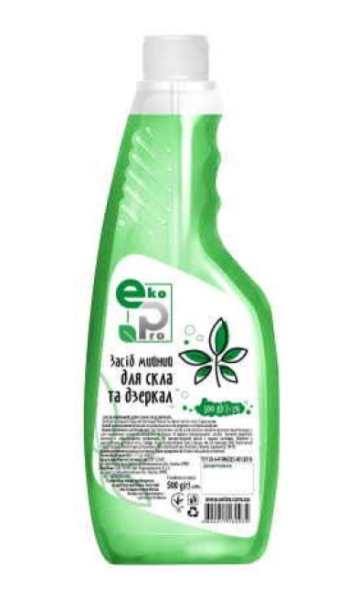 Засіб для миття скла 500мл EkoPro запаска